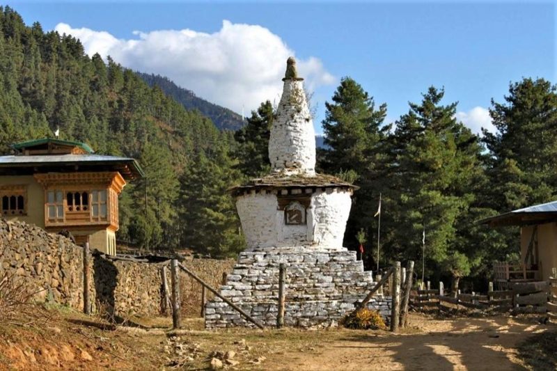 Randonner entre les temples et villages de Phobjikha - Bhoutan | Au Tigre Vanillé