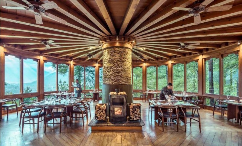 Restaurant de l'hôtel Uma à Paro - Bhoutan | Au Tigre Vanillé