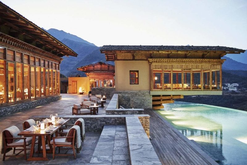 Piscine du Six Senses Punakha - Bhoutan | Au Tigre Vanillé