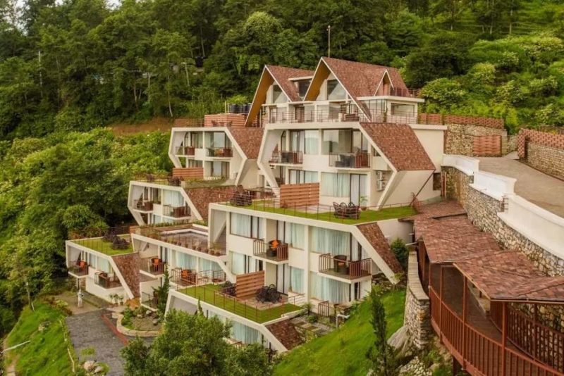 Jardin de l'hotel Mystic Mountain à Nagarkot - Népal | Au Tigre Vanillé