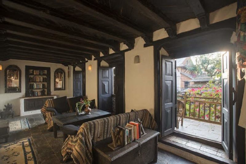 Salon de l'hotel Old Inn à Bandipur - Népal | Au Tigre Vanillé