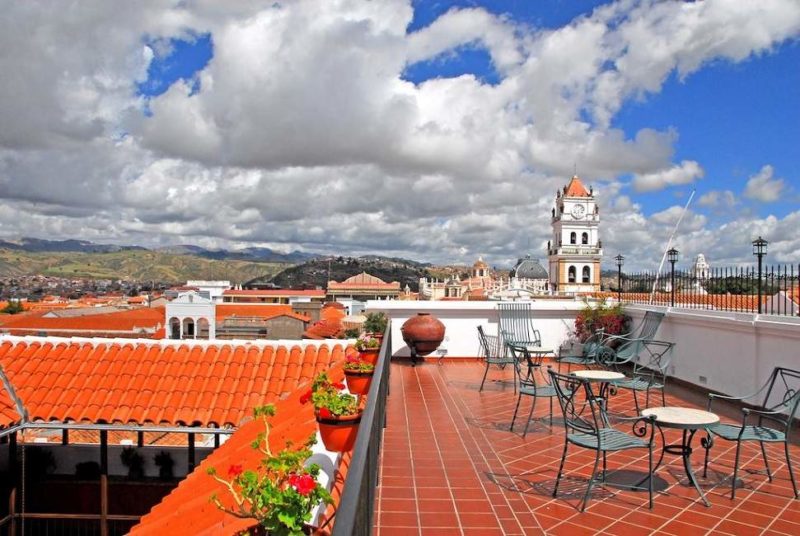 Terrasse de l'hotel Parador Maria à Sucre- Bolivie | Au Tigre Vanillé