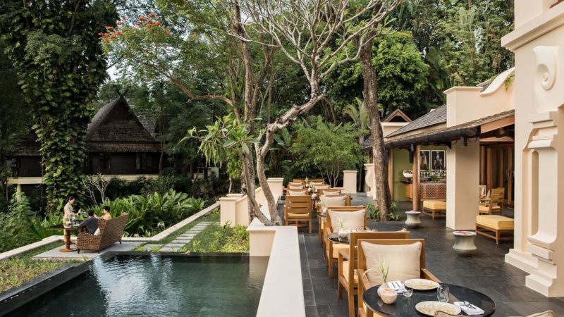 Terrasse de l'hôtel Four Seasons à Chiang Mai - Thaïlande | Au Tigre Vanillé