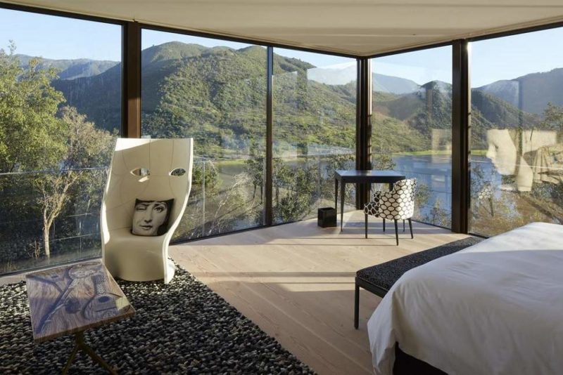 Vue de la chambre de l'hôtel Hacienda Vic de la route du Vin - Chili | Au Tigre Vanillé