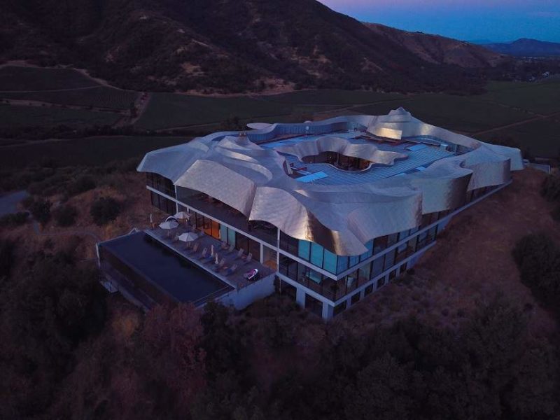 Architecture contemporaine de l'hôtel Hacienda Vic de la route du Vin - Chili | Au Tigre Vanillé