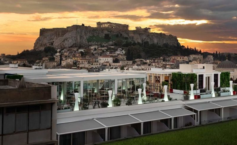 Rooftop de l'hôtel de Elia Ermou à Athènes - Grèce | Au Tigre Vanillé