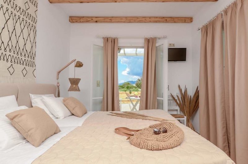 Chambre du boutique-hôtel Glaronissi Beach à Naxos - Cyclades - Grèce | Au Tigre Vanillé
