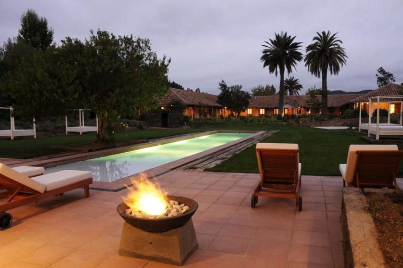 Piscine de l'hôtel Matetic de la route du Vin - Chili | Au Tigre Vanillé