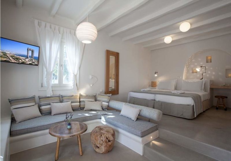 Chambre de l'hôtel Kavos à Naxos dans les Cyclades - Grèce | Au Tigre Vanillé