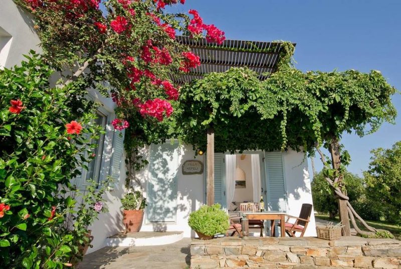 Jardin du boutique-hôtel Kavos à Naxos - Cyclades - Grèce | Au Tigre Vanillé