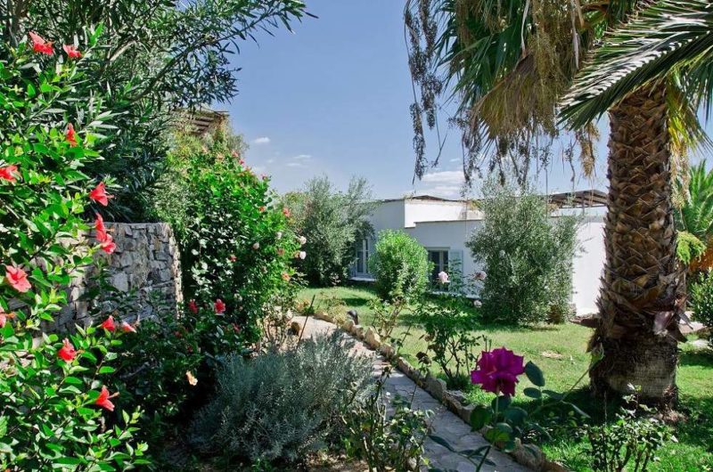 Jardin de l'hôtel Kavos à Naxos dans les Cyclades - Grèce | Au Tigre Vanillé