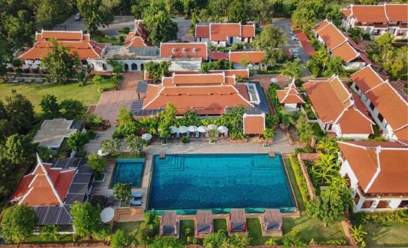 Vue aérienne de l'hôtel Sriwilai à Sukhothai - Thaïlande | Au Tigre Vanillé