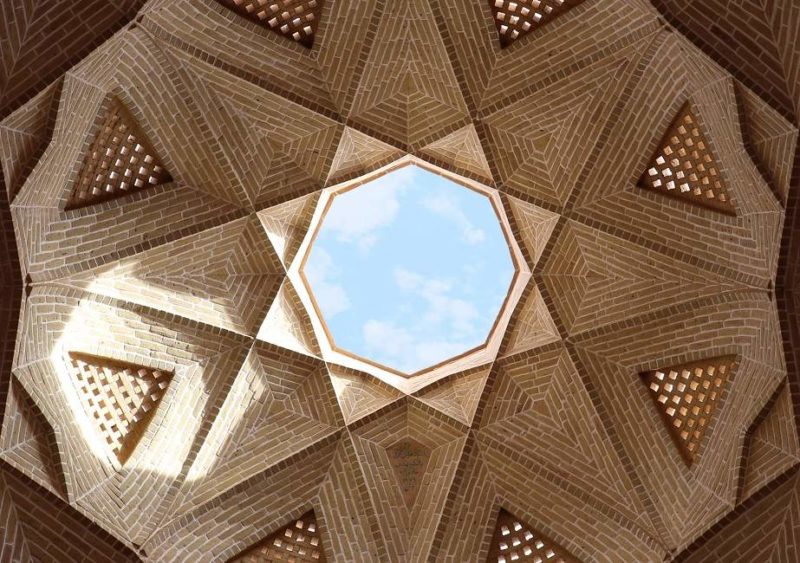 Plafond en forme d'étoile d'un caravansérail à Meybod - Iran | Au Tigre Vanillé