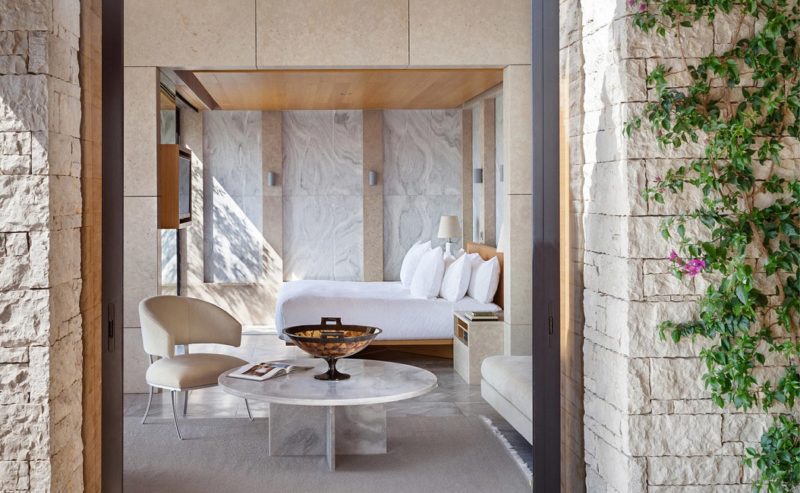 Chambre de l'hôtel Amanzoe - Grèce | Au Tigre Vanillé