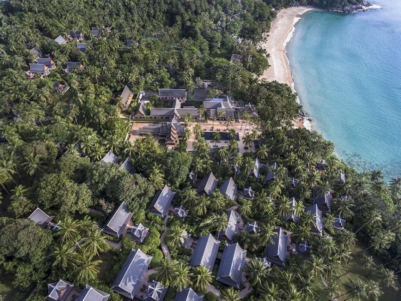 Vue aerienne de l'hôtel Amanpuri à Phuket - Thailande | Au Tigre Vanillé