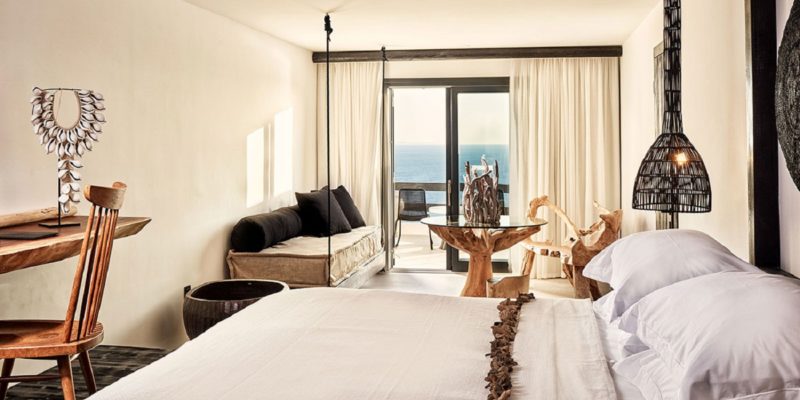 Chambre de l'hotel Myconian Utopia dans les Cyclades - Grèce | Au Tigre Vanillé