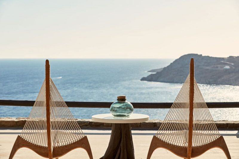 Vue sur la mer depuis l'hotel Myconian Utopia dans les Cyclades - Grèce | Au Tigre Vanillé
