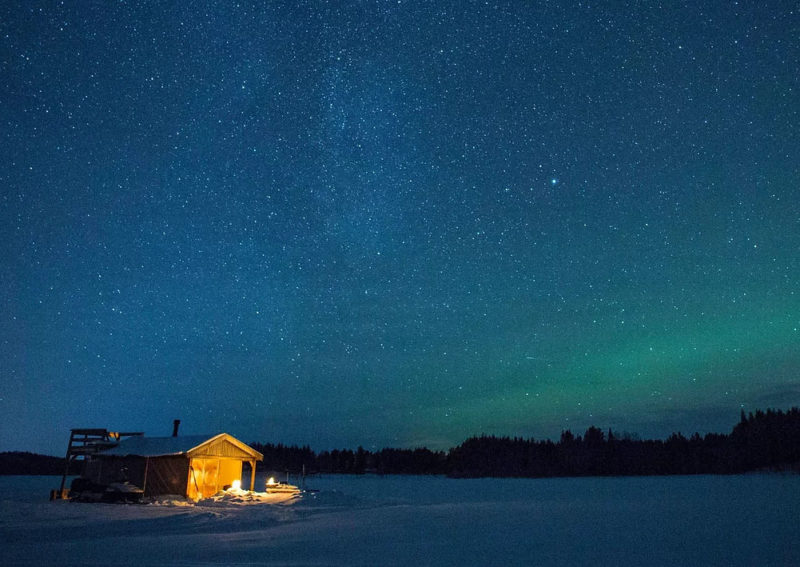 Laponie suédoise, Aurora Safari Camps, Sauna | Au Tigre Vanillé