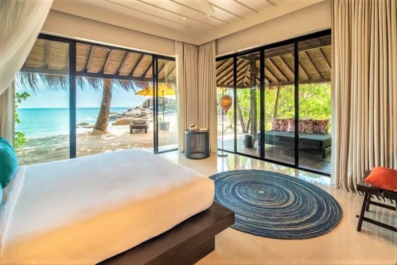 Chambre sur la plage de l'hotel Burirasa à Koh Phangan - Thaïlande | Au Tigre Vanillé