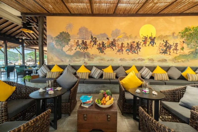 Lobby de l'hotel Burirasa à Koh Phangan - Thaïlande | Au Tigre Vanillé