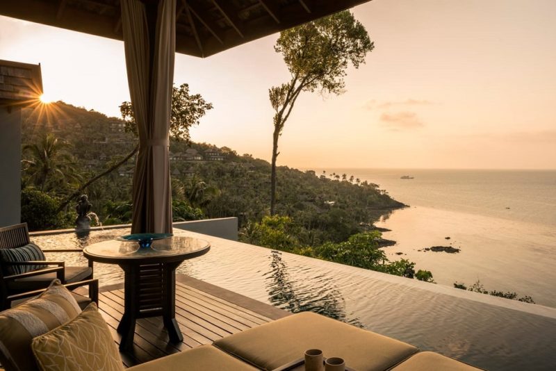 Piscine d'une villa de l'hotel Four Seasons à Koh Samui - Thaïlande | Au Tigre Vanillé