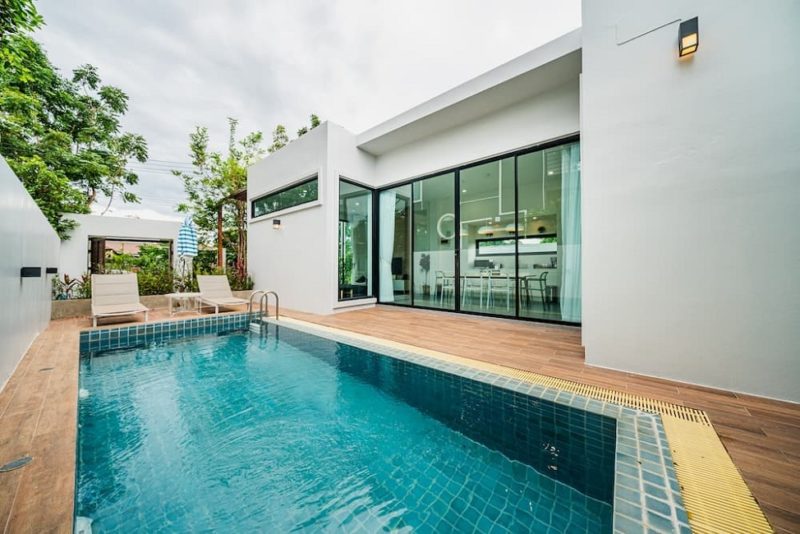 Piscine privée d'une villa de l'hotel Aleenta à Pranburi - Thaïlande | Au Tigre Vanillé