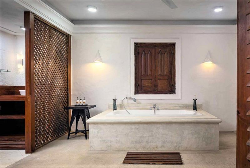 Salle de bains de l'hotel KK à Galle - Sri Lanka | Au Tigre Vanillé