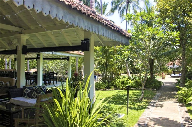 Jardin de l'hotel Why House à Galle - Sri Lanka | Au Tigre Vanillé