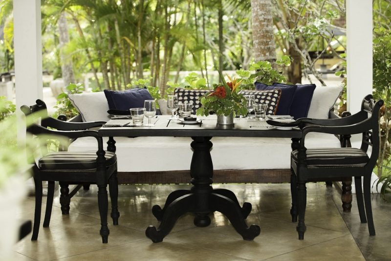 Coin repas de l'hotel Why House à Galle - Sri Lanka | Au Tigre Vanillé