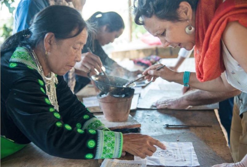 Atelier de calligraphie à l'hotel Lanjia dans le triangle d'Or - Thaïlande | Au Tigre Vanillé