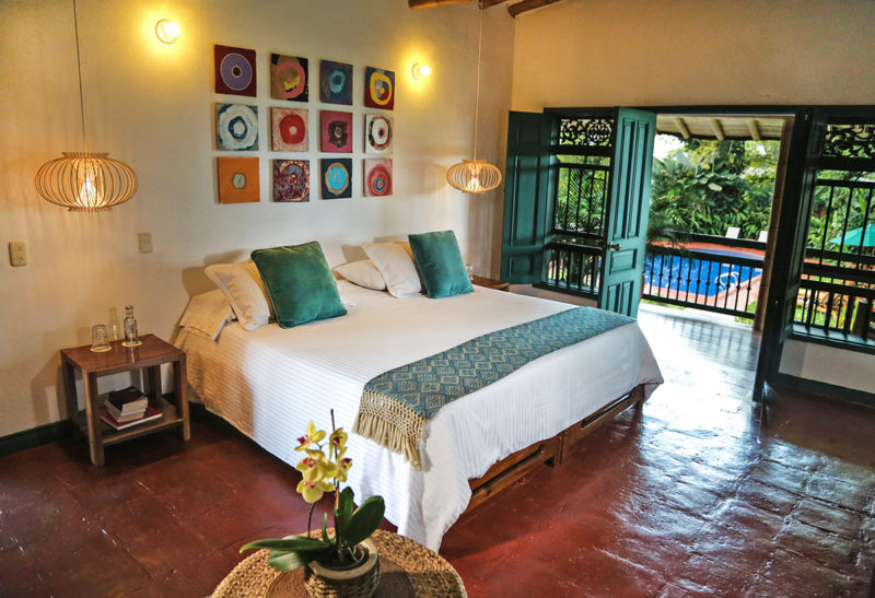 Chambre double à l'Hacienda Bambusa, Colombie | Au Tigre Vanillé