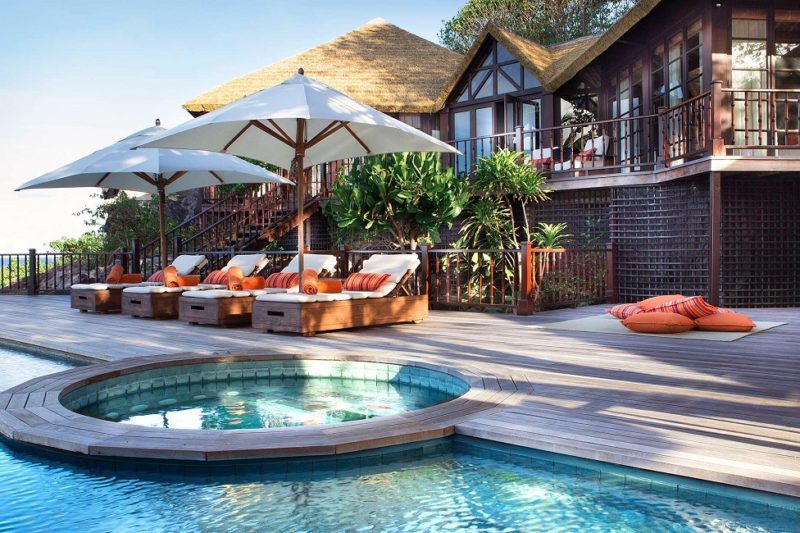 Terrasse d'une villa de l'hotel de l'ile exclusive de Fregate - Seychelles | Au Tigre Vanillé