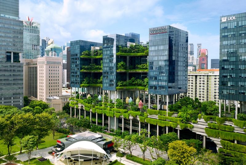 Façade végétalisée de l'hôtel Parkhotel - Singapour | Au Tigre Vanillé