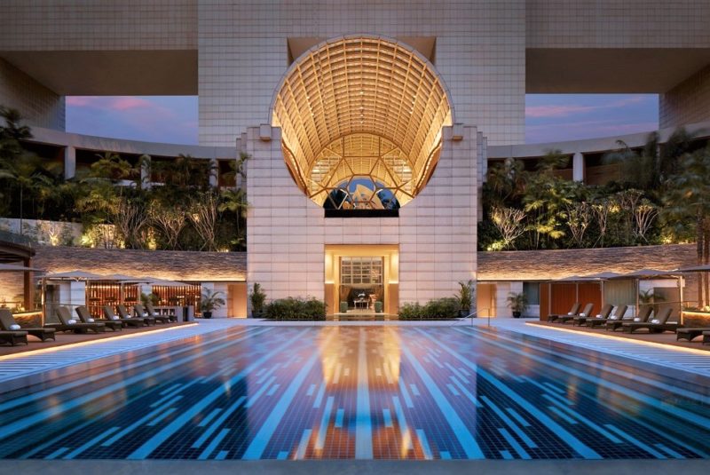 Piscine de l'hôtel The Ritz-Carlton - Singapour | Au Tigre Vanillé