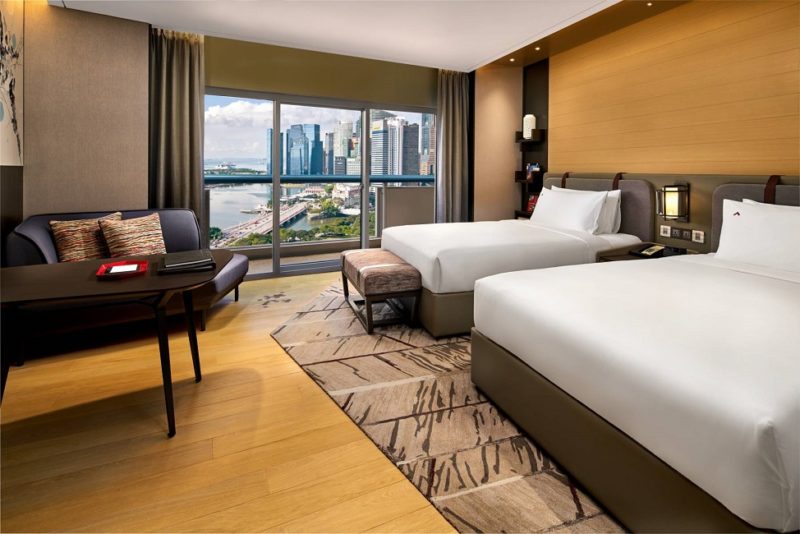 Chambre twin de l'hôtel Swisshôtel - Singapour | Au Tigre Vanillé