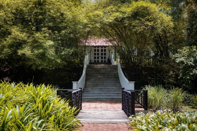 Jardin de l'hôtel Villa Samadhi - Singapour | Au Tigre Vanillé