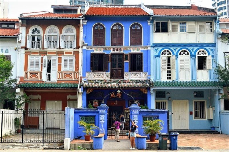 Façade de la BABA house - Singapour | Au Tigre Vanillé