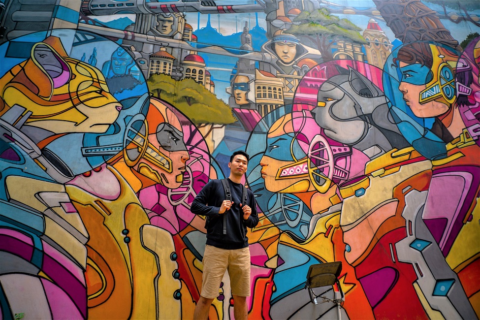 Street art illutrant l'histoire de la ville - Singapour | Au Tigre Vanillé