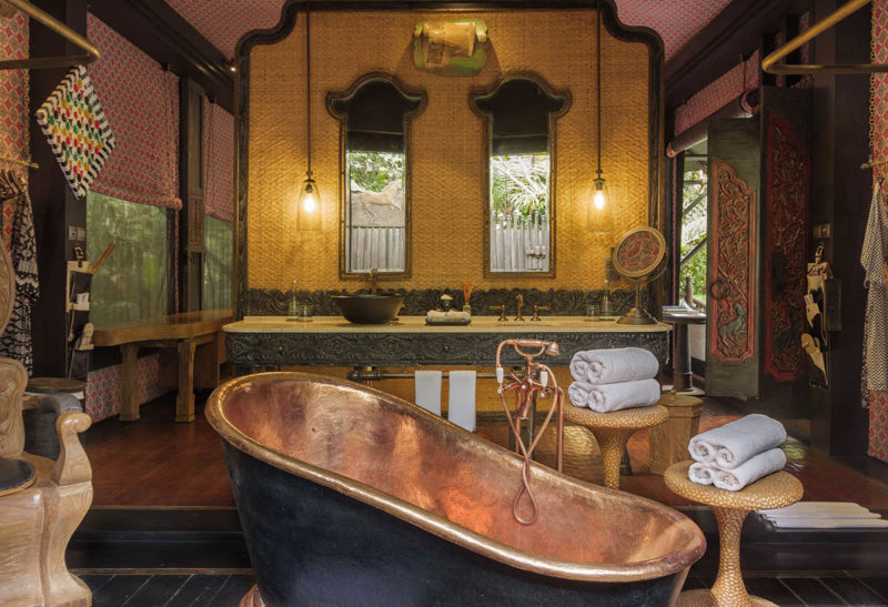 Hôtel Capella, Salle de bain, Bali, Indonésie