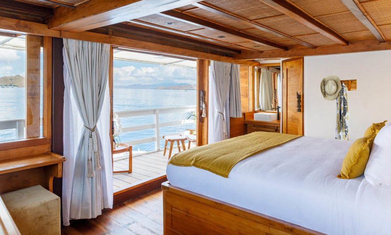 Cabine luxueuse dans un bateau indonésien