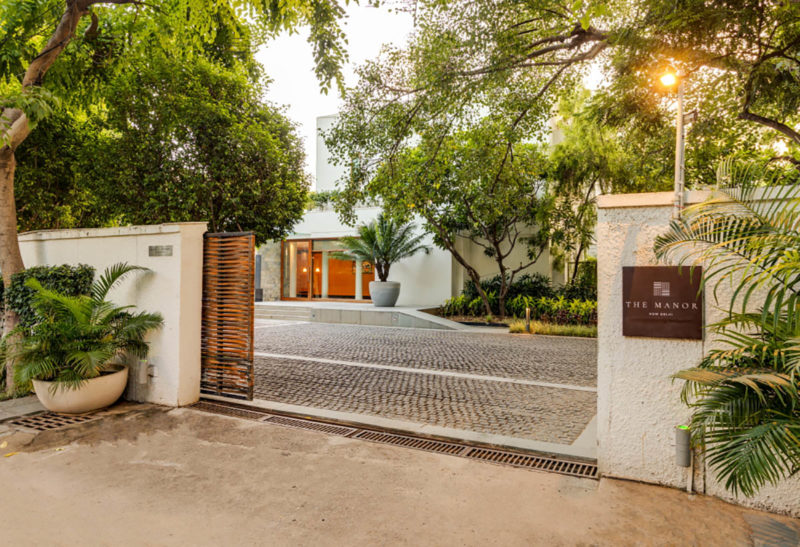 New Delhi, Inde, Hôtel Manor, Entrée