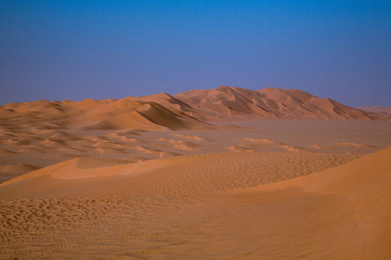 Province du Dofar à Oman, déserts de dunes