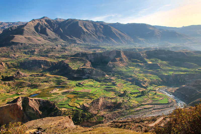 Pérou, Andes, vue aérienne du canyon de Colca