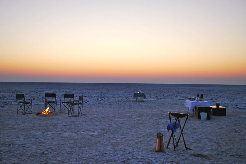 Botswana, repas dans le désert