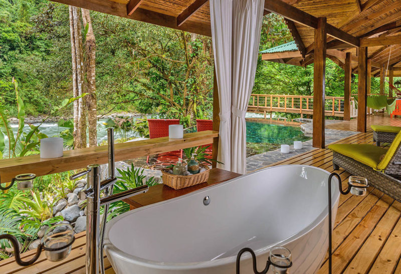 Costa Rica, Pacuare Lodge, Baignoire