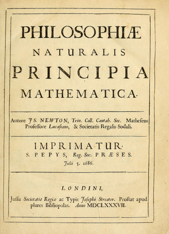 Philosophiae naturalis Principia Mathematica, Isaac Newton