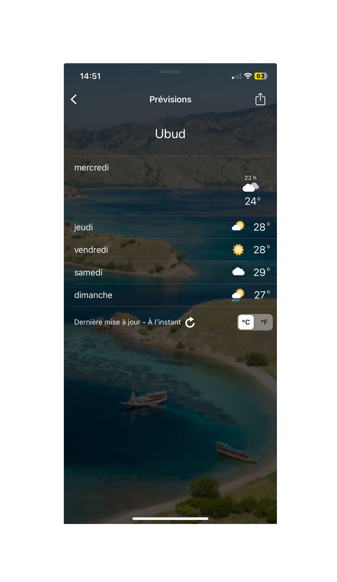 Page météo