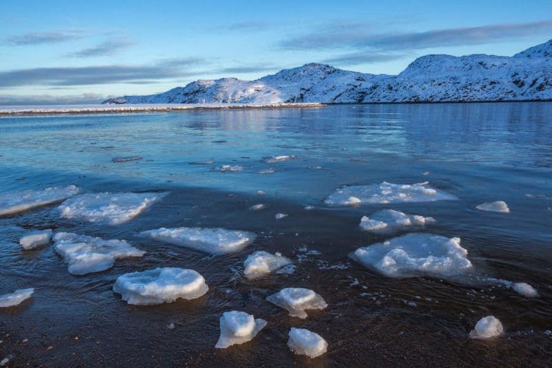 Guba,Voronya,,Barents,Sea,Bay.,Kola,Peninsula,Winter,Landscape