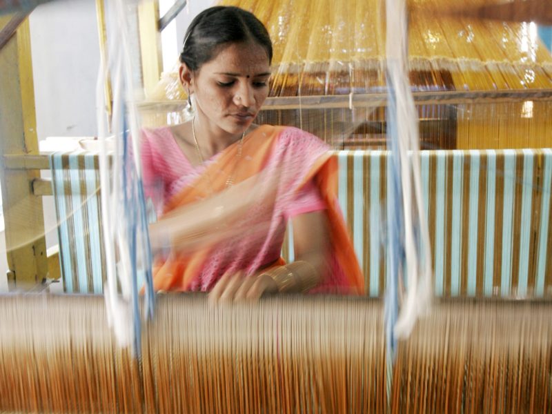 G. Kallupati, India, woman weaves at Reach the Unreached workshop